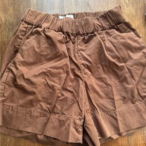 Everlane High Waist Brown Shorts